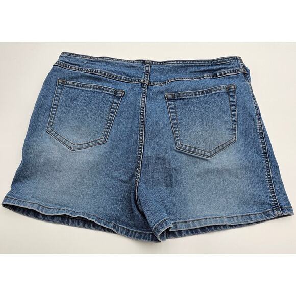 Vtg Y2K No Boundaries Junior's 13 Stretch Lace Up Jean Shorts - Picture 7 of 7